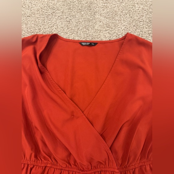 SHEIN CURVE Red/Orange Dress Size: 1XL - Picture 4 of 8